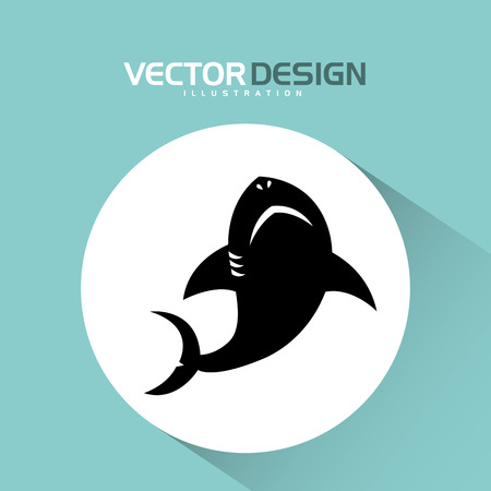 shark icon  design, vector illustration eps10 graphicのイラスト素材