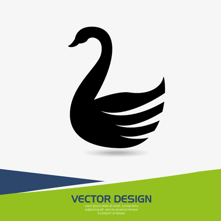 swan isolated design, vector illustration eps10 graphicのイラスト素材