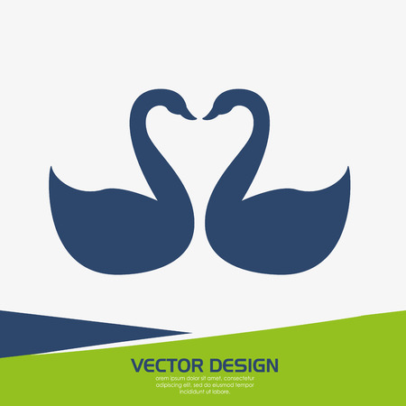 swan isolated design, vector illustration eps10 graphicのイラスト素材