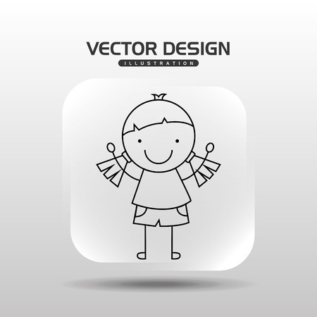 happy kids design, vector illustration eps10 graphicのイラスト素材