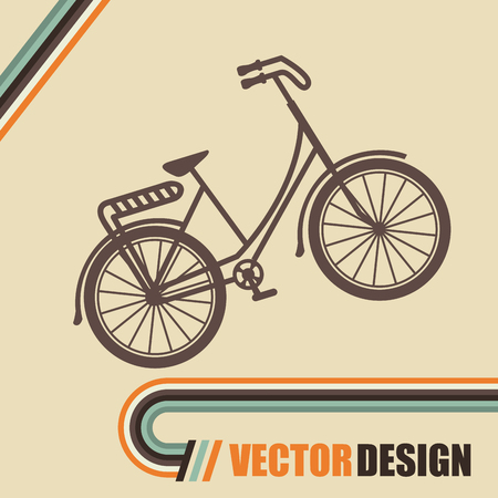 retro bicycle design, vector illustration eps10 graphicのイラスト素材