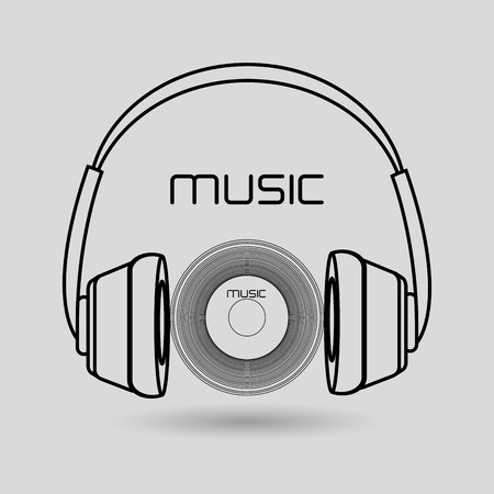 dj icon design, vector illustration eps10 graphicのイラスト素材