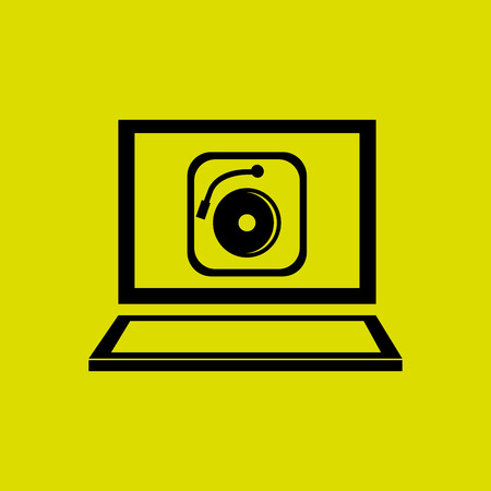 dj icon design, vector illustration eps10 graphicのイラスト素材