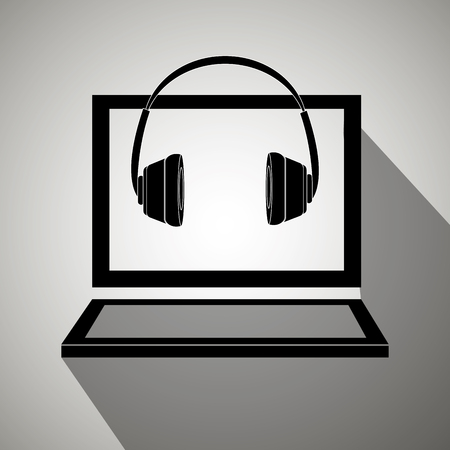 dj icon design, vector illustration eps10 graphicのイラスト素材