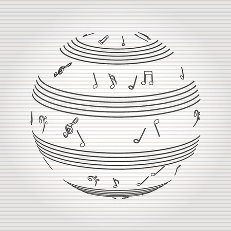 musical icon design, vector illustration   graphicのイラスト素材