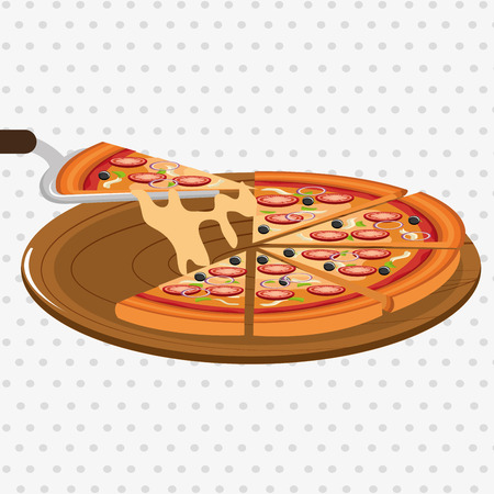delicious pizza design, vector illustration   graphicのイラスト素材
