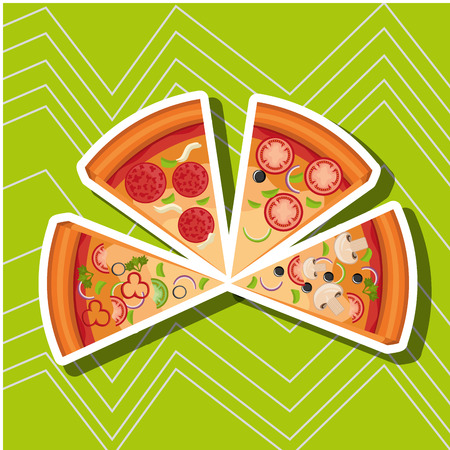 delicious pizza design, vector illustration   graphicのイラスト素材