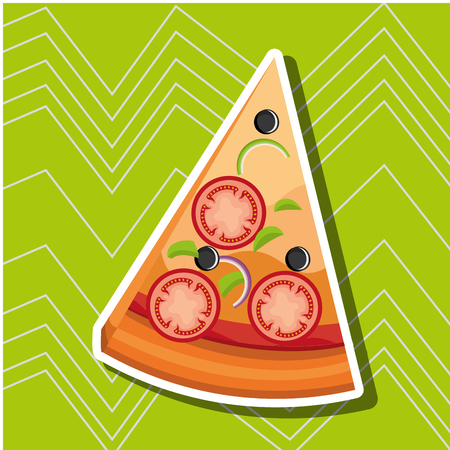 delicious pizza design, vector illustration   graphicのイラスト素材