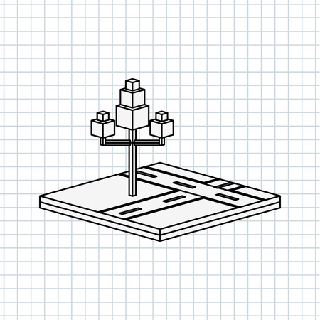 isometric tree icon design, vector illustration eps10 graphicのイラスト素材
