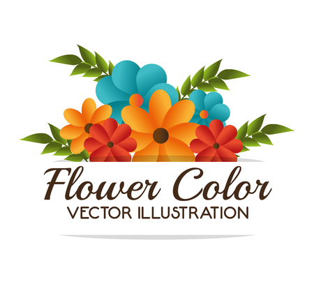 flower color design, vector illustration eps10 graphicのイラスト素材