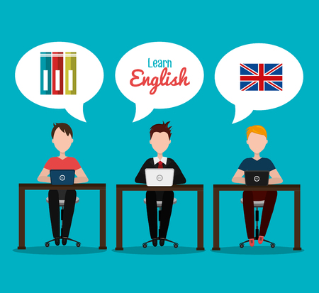 learn english design, vector illustration eps10 graphicのイラスト素材