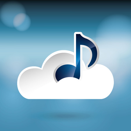 musical sound icon design, vector illustration eps10 graphicのイラスト素材