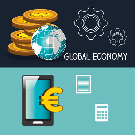 global economy design, vector illustration eps10 graphicのイラスト素材