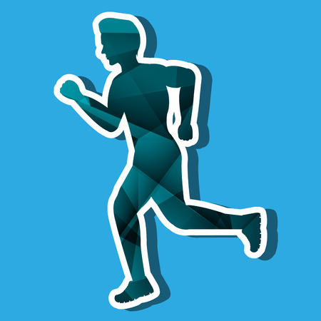 runner avatar design, vector illustration graphicのイラスト素材