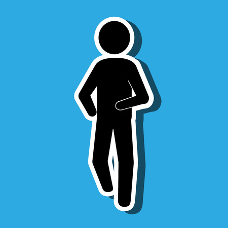 runner avatar design, vector illustration  graphicのイラスト素材