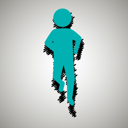 runner avatar design, vector illustration  graphicのイラスト素材