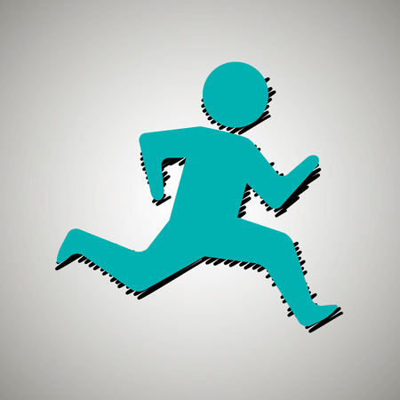 runner avatar design, vector illustration graphicのイラスト素材