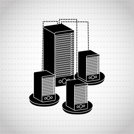 data center design, vector illustration eps10 graphicのイラスト素材