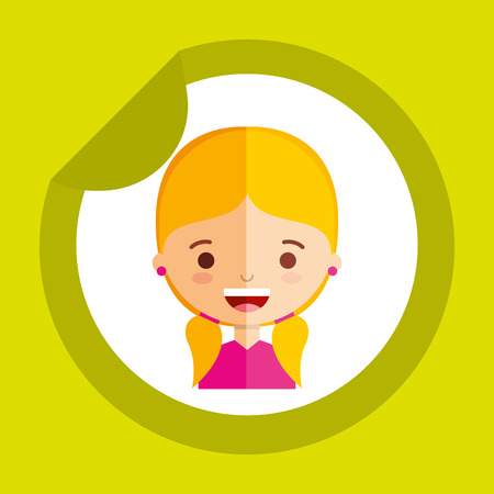 female avatar design, vector illustration eps10 graphicのイラスト素材