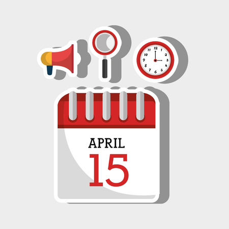tax time design, vector illustration eps10 graphicのイラスト素材