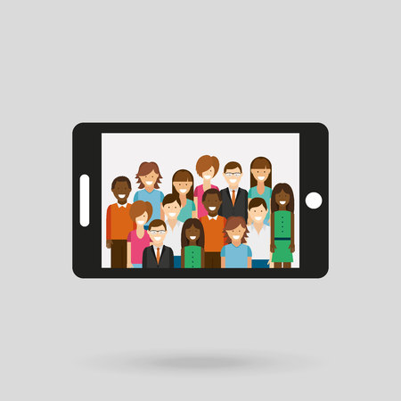 selfie concept design, vector illustration eps10 graphicのイラスト素材