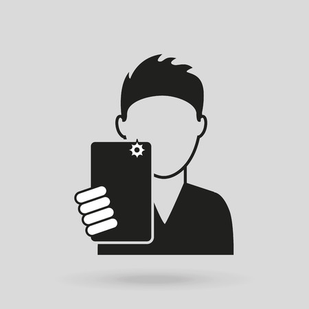 selfie concept design, vector illustration eps10 graphicのイラスト素材