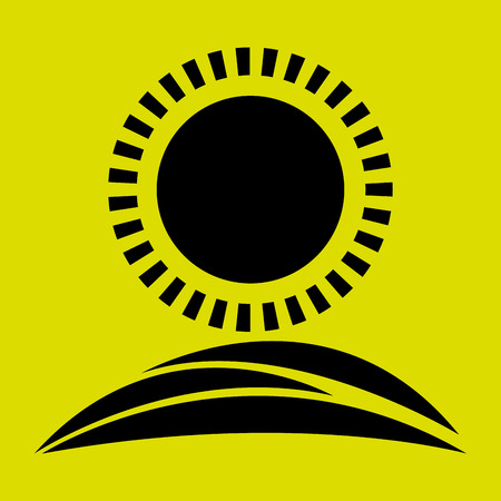 sun icon design, vector illustration eps10 graphicのイラスト素材