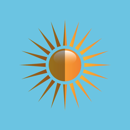sun icon design, vector illustration eps10 graphicのイラスト素材