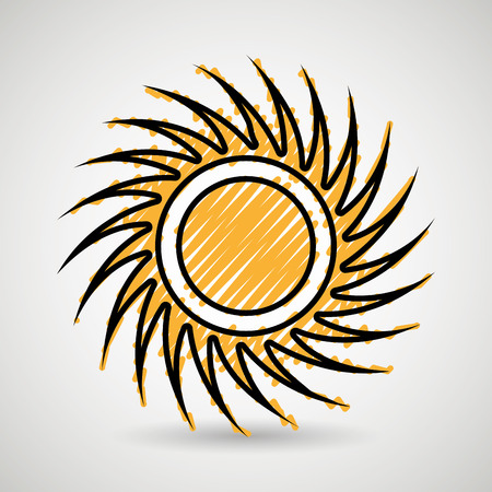 sun icon design, vector illustration eps10 graphicのイラスト素材