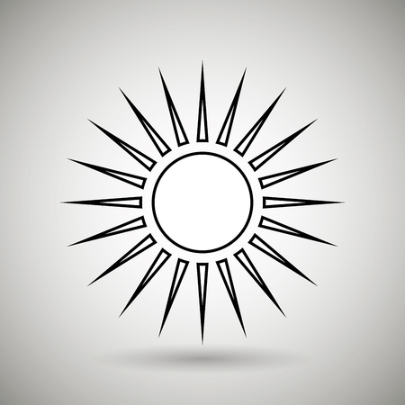 sun icon design, vector illustrationのイラスト素材