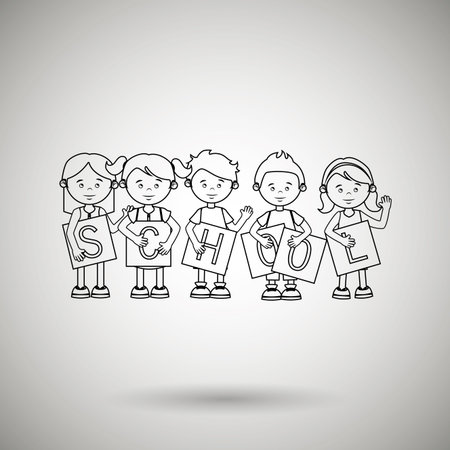 students back to school  designのイラスト素材