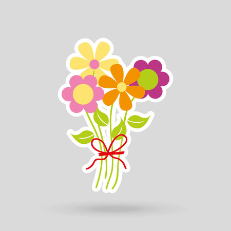 flower isolated design, vector illustration eps10 graphicのイラスト素材