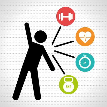 healthy lifestyle design, vector illustration eps10 graphicのイラスト素材