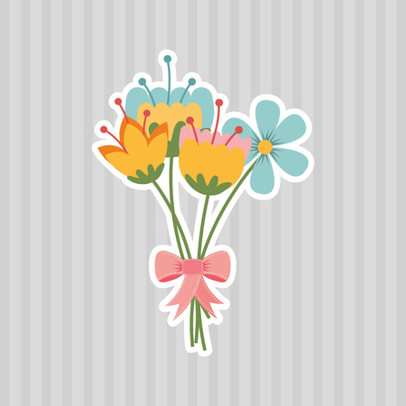flower isolated design, vector illustration eps10 graphicのイラスト素材