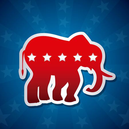 republican  party design, vector illustration eps10 graphicのイラスト素材