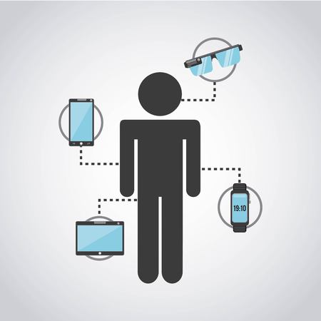 wearable technology design, vector illustration eps10 graphicのイラスト素材