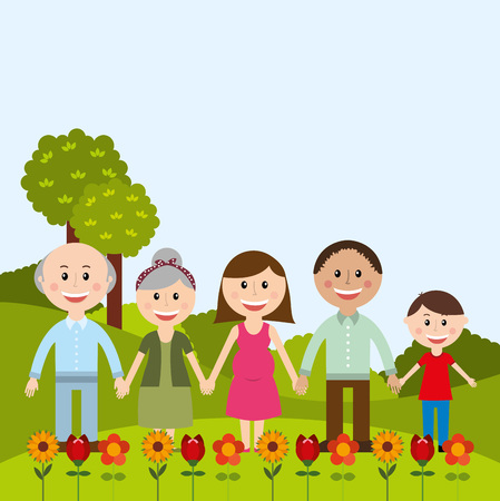 family members design, vector illustration eps10 graphicのイラスト素材