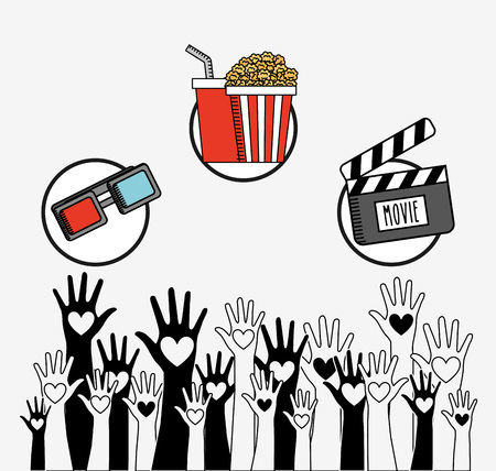 hands up designのイラスト素材