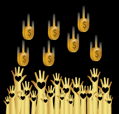 hands up designのイラスト素材