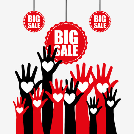 hands up designのイラスト素材