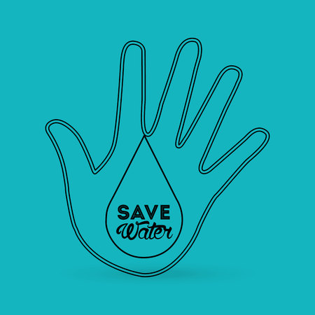 save the water design, vector illustration eps10 graphicのイラスト素材