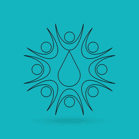 save the water design, vector illustration eps10 graphicのイラスト素材