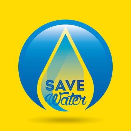 save the water design, vector illustration eps10 graphicのイラスト素材