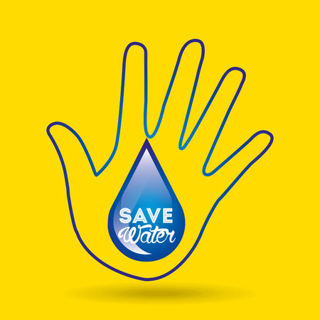 save the water design, vector illustration eps10 graphicのイラスト素材
