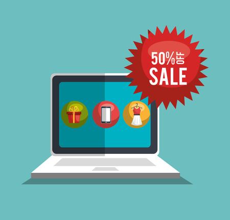 shopping online design, vector illustration eps10 graphicのイラスト素材