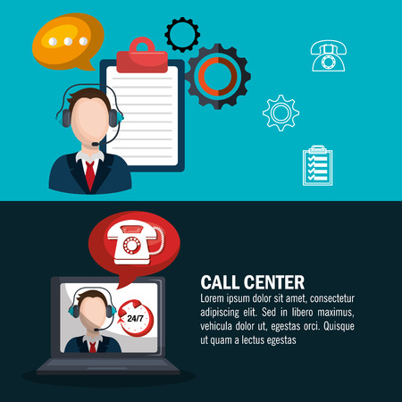 call center design, vector illustration eps10 graphicのイラスト素材