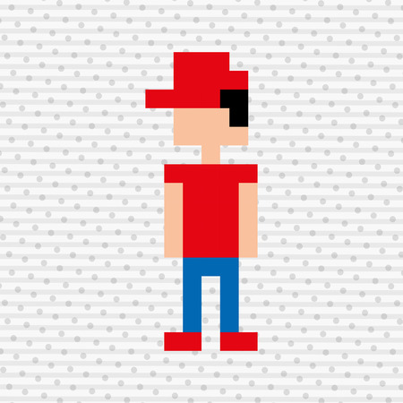 pixel avatar design, vector illustration eps10 graphicのイラスト素材