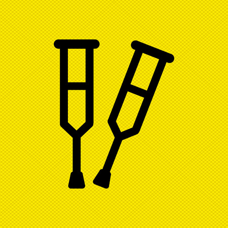 crutches icon design, vector illustration eps10 graphicのイラスト素材