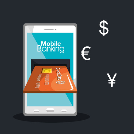 mobile banking design, vector illustration eps10 graphicのイラスト素材