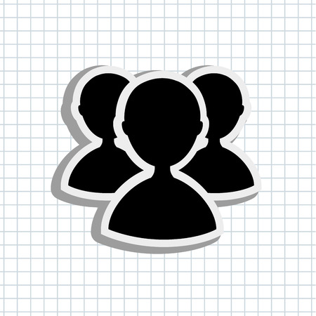 teamwork silhouettes design over white background, vector illustrationのイラスト素材